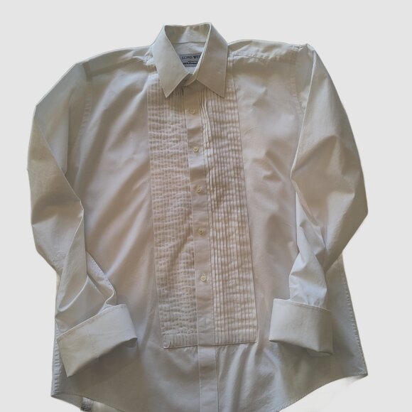 Vintage Lord West White Classic Tuxedo Shirt 15.5 - 34/35 - Picture 1 of 5